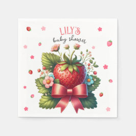 Servilleta De Papel Strawberry Baby Shower | Berry Sweet