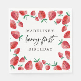 Servilleta De Papel Strawberry Berry Primer Chica Primera Napkins de C