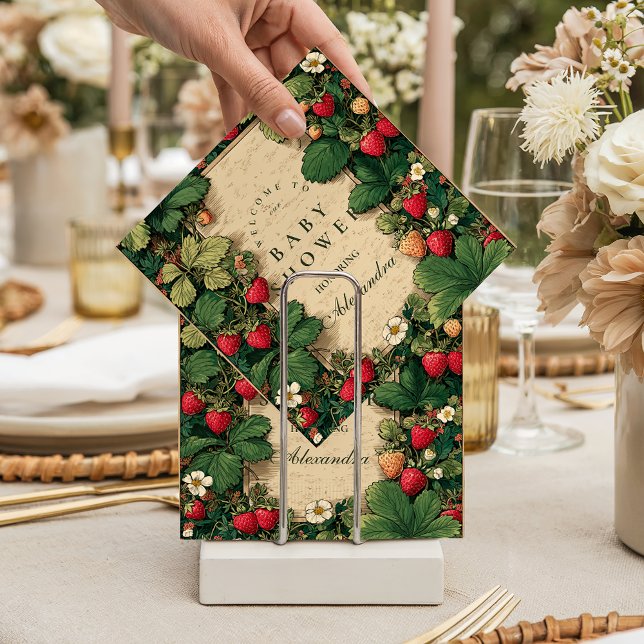 Servilleta De Papel Strawberry Fairytale Baby Shower (Subido por el creador)