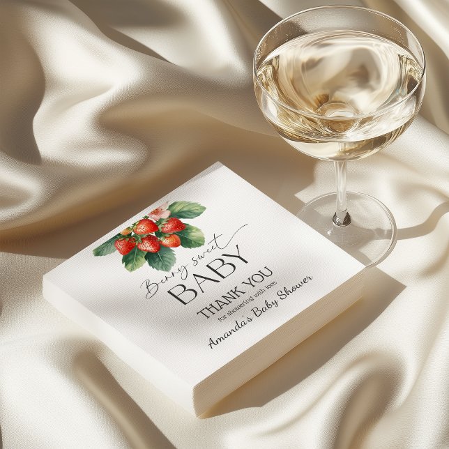 Servilleta De Papel Strawberry Fresh Market Berry Sweet Baby Shower (Subido por el creador)