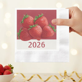 Servilleta De Papel Strawberry New Year's Eve Cute