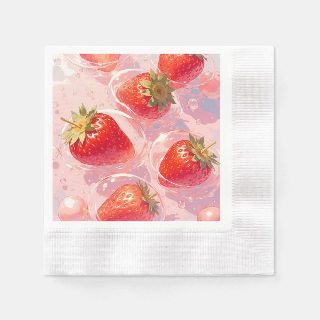 Servilleta De Papel Strawberry Splash (Anverso)