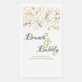 Servilleta De Papel Streamers de brunch Bubbly Gold