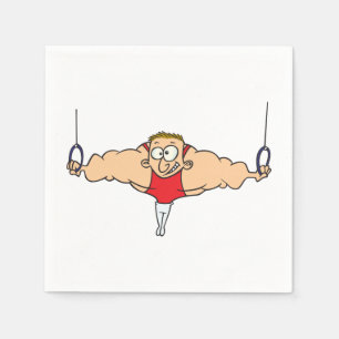 Servilleta De Papel Strong Man Gymnast Paper Napkins