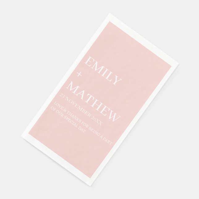 SERVILLETA DE PAPEL STYLISH MODERN CUSTOMIZED ELEGANT CLASSIC WEDDING  (Esquina)