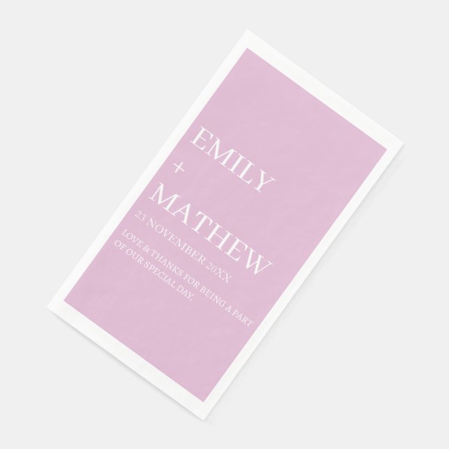 SERVILLETA DE PAPEL STYLISH MODERN CUSTOMIZED ELEGANT CLASSIC WEDDING  (Esquina)