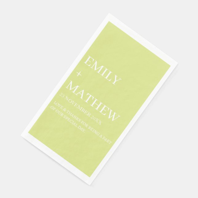 SERVILLETA DE PAPEL STYLISH MODERN CUSTOMIZED ELEGANT CLASSIC WEDDING  (Esquina)