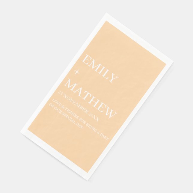 SERVILLETA DE PAPEL STYLISH MODERN CUSTOMIZED ELEGANT CLASSIC WEDDING  (Esquina)