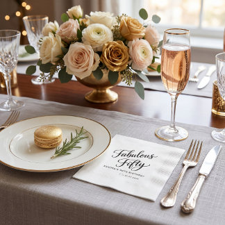 Servilleta De Papel  Stylish Typography modern chic black and white