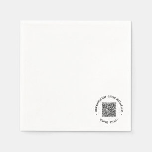 Servilleta De Papel Su código QR con plantilla de pañales de texto Per