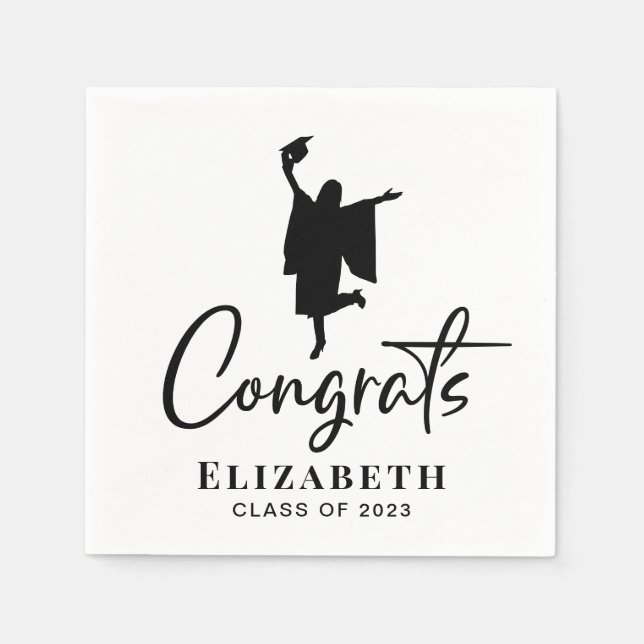 Servilleta De Papel Su fiesta de graduación felicita (Anverso)