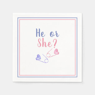 Servilleta De Papel Su género revela Baby Shower