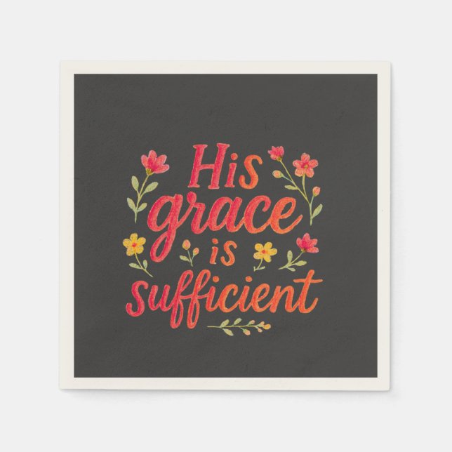 Servilleta De Papel Su gracia es suficiente (Anverso)