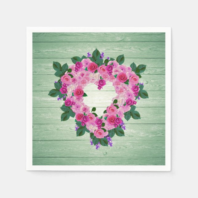 Servilleta De Papel Su hermoso corazón (Anverso)