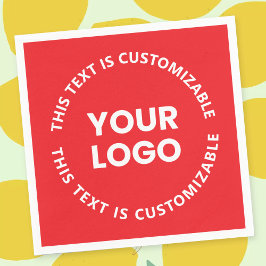 Servilleta De Papel Su logotipo/Cualquier imagen y texto circular subi