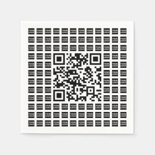 Servilleta De Papel Su logotipo / imagen en mosaico y código QR escane