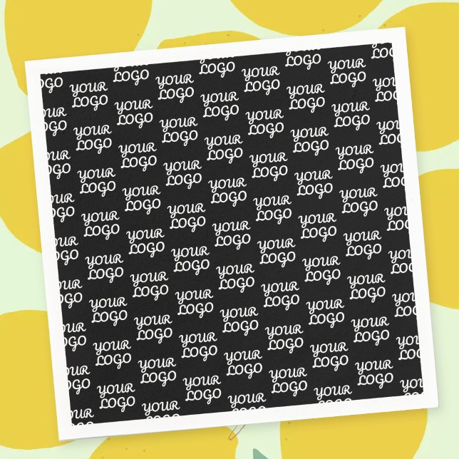 Servilleta De Papel Su logotipo | Modelo de logotipo repetido simple (Subido por el creador)