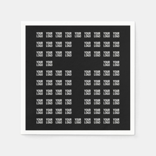 Servilleta De Papel Su logotipo o imagen subida | Patrón cruzado (Anverso)