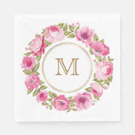 Servilleta De Papel Su Monograma en las servilletas de papel de marco 