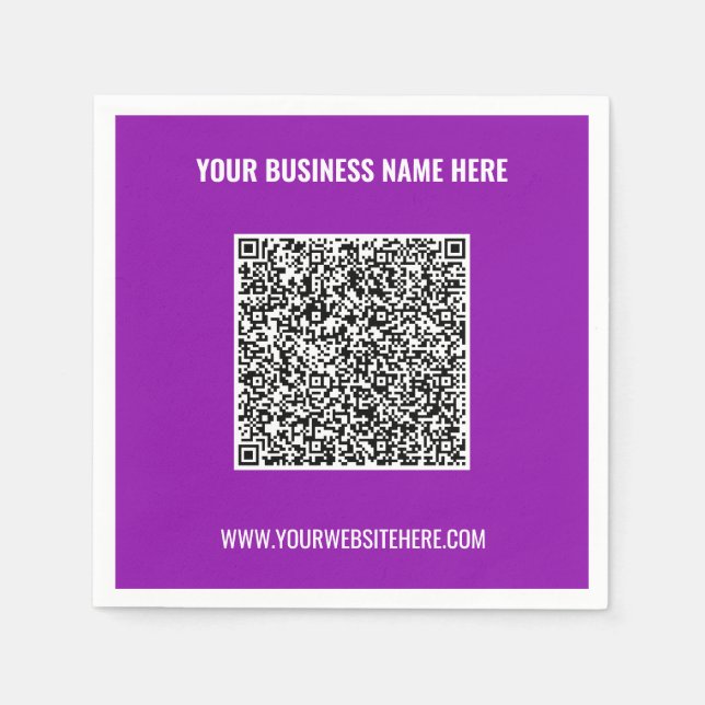 Servilleta De Papel Su Personalizado de análisis de código QR Mensajes (Anverso)