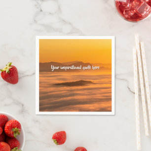 Servilleta De Papel Su personalizado de texto amanecer por encima del