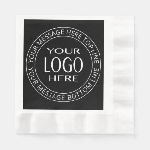 Servilleta De Papel Su propio logotipo y texto circular personalizable