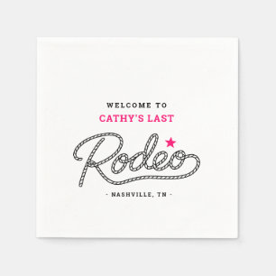 Servilleta De Papel Su última fiesta de soltera de Rodeo Final Ride