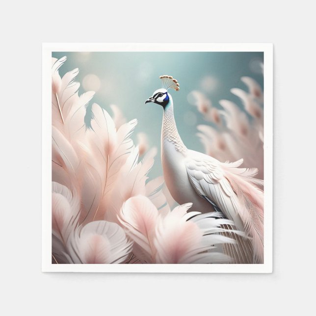 Servilleta De Papel Suave pluma pastel elegante (Anverso)