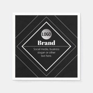 Servilleta De Papel Sube tu logotipo y diseño de texto personalizable