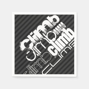 Servilleta De Papel Subida; Rayas negras y gris oscuro