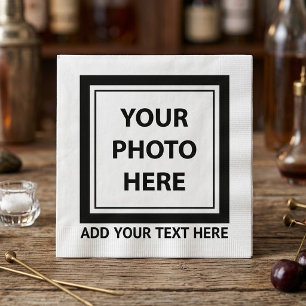 Servilleta De Papel Subir imagen foto y agregar texto – Personalizar