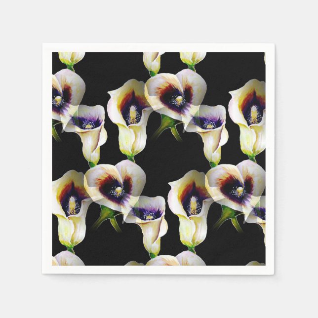 Servilleta De Papel Sublime acuarela Arum Calla Lilies (Anverso)