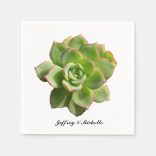 Servilleta De Papel Succulent verde personalizado