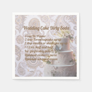 Servilleta De Papel Sucio Boda Soda Cake Napkin