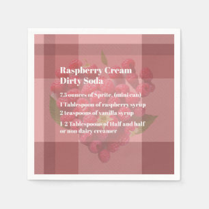 Servilleta De Papel Sucio Soda Raspberry Napkin