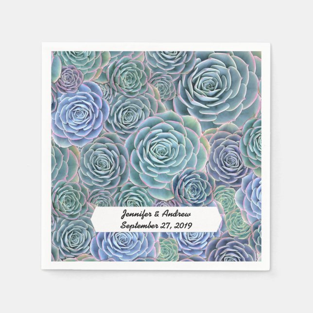 Servilleta De Papel Suculentas Napkin De Papel Para Eventos Especiales (Anverso)