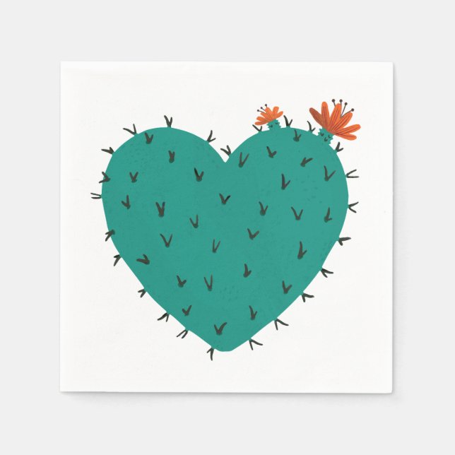 Servilleta De Papel Suculento Napkin del Corazón (Anverso)