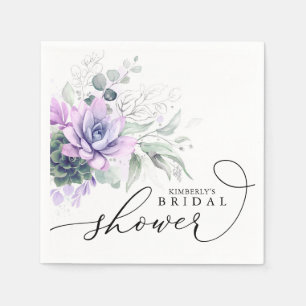 Servilleta De Papel Suculento verde Elegante Bridal / Baby Shower