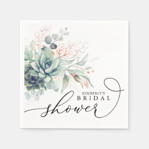 Servilleta De Papel Suculento verde Elegante Bridal / Baby Shower N