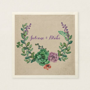 Servilleta De Papel Suculento Wreath