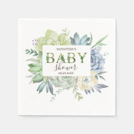 Servilleta De Papel Suculentos Cactus de color de agua dulce