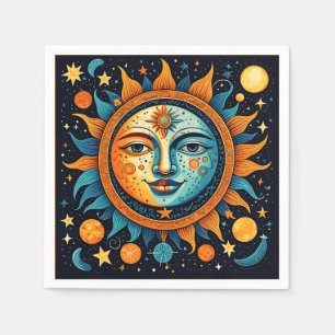 Servilleta De Papel Sudadera del Sol y la Luna Celestiales