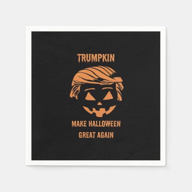 Servilleta De Papel Sudadera, Trumpkin, Halloween Merch Classic (Anverso)