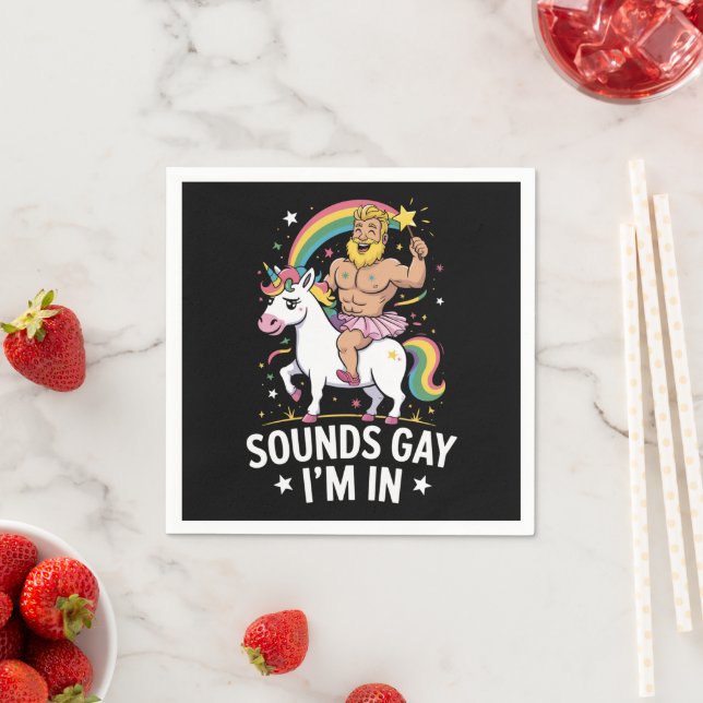 Servilleta De Papel Suena Gay Estoy Dentro  (In situ)
