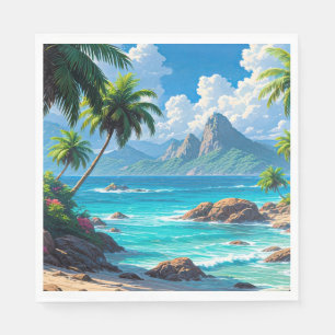 Servilleta De Papel Sueña, paraíso tropical,
