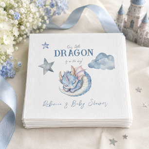 Servilleta De Papel Sueño de Cuento de Hadas Dragón Azul Baby Shower