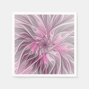 Servilleta De Papel Sueño de Flor Fractal Rosa, Patrón de Fantasía Flo