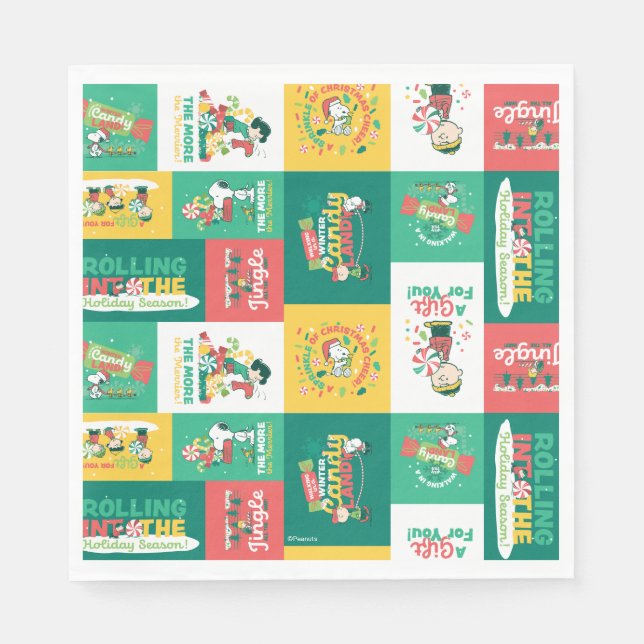 Servilleta De Papel Sueños de menta de maní | Patrón de vacaciones (Anverso)