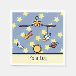 Servilleta De Papel Sueños de servilletas Baby Shower móviles espaci