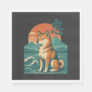 Servilleta De Papel Sueños de Shiba al Anochecer